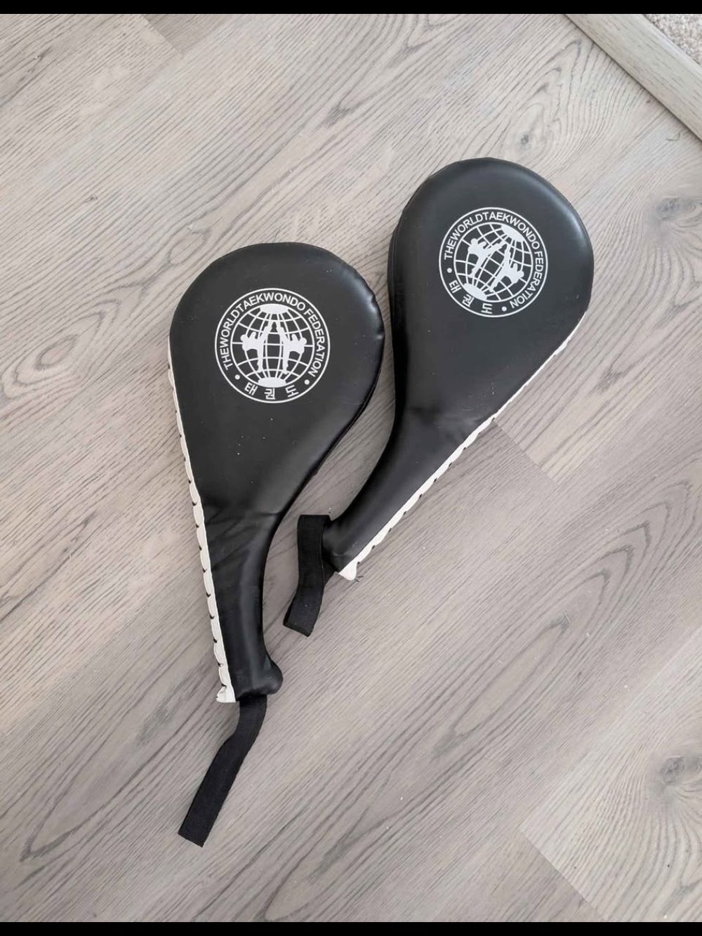 Black Taekwondo Paddle Kick Targets – Logo